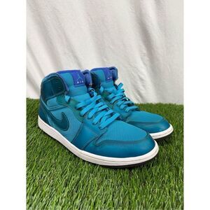 Nike Mens Air Jordan 1 Phat‎ Blue White Sz 11 364770-401 Mid 2009 Hornets